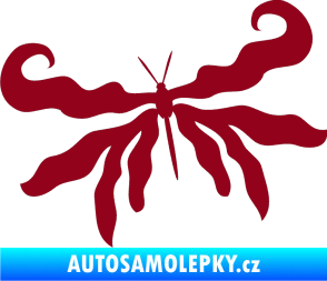 Samolepka Motýl 004 levá bordó vínová
