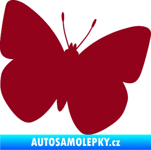 Samolepka Motýl 011 pravá bordó vínová
