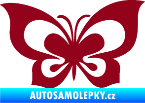 Samolepka Motýl 013 bordó vínová