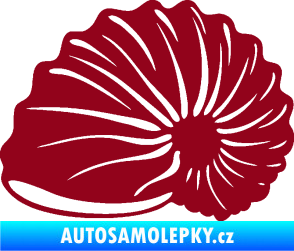 Samolepka Mušle 002 levá ulita bordó vínová