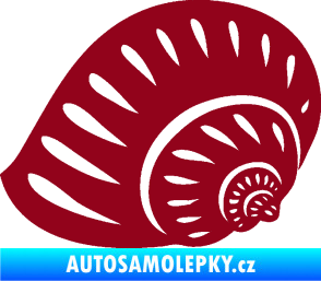 Samolepka Mušle 004 levá ulita bordó vínová