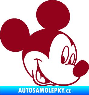 Samolepka Myšák Mickey 001 pravá bordó vínová