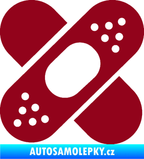 Samolepka Náplast 001 bordó vínová