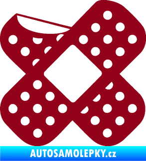 Samolepka Náplast 005 levá bordó vínová