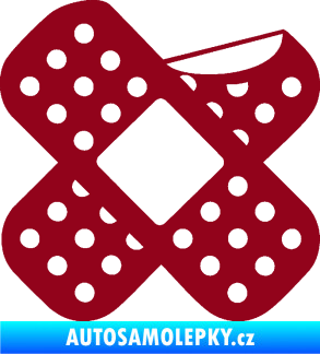 Samolepka Náplast 005 pravá bordó vínová
