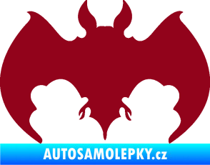 Samolepka Netopýr 002 bordó vínová