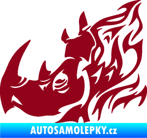 Samolepka Nosorožec 004 levá bordó vínová