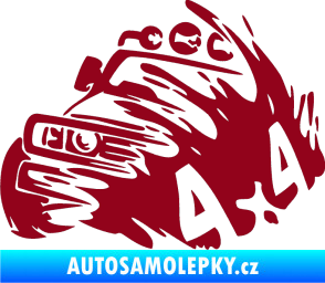 Samolepka Off Road 002 levá 4x4 bordó vínová