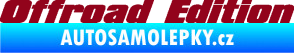 Samolepka Offroad edition 002 nápis bordó vínová