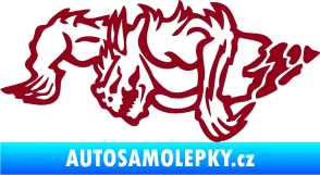 Samolepka Ostnatej levá bordó vínová
