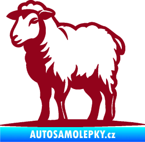 Samolepka Ovce 002 levá bordó vínová