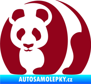 Samolepka Panda 001 levá bordó vínová
