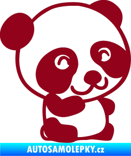 Samolepka Panda 002 pravá bordó vínová