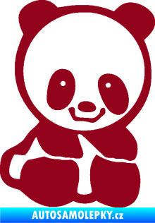 Samolepka Panda 009 pravá baby bordó vínová