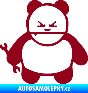 Samolepka Panda opravář JDM levá bordó vínová