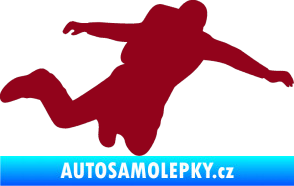 Samolepka Parašutista 001 pravá bordó vínová