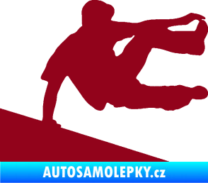 Samolepka Parkour 001 pravá bordó vínová