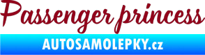 Samolepka Passenger Princess 001 nápis bordó vínová