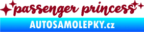 Samolepka Passenger Princess 002 nápis s hvězdičkami bordó vínová
