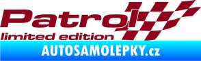 Samolepka Patrol limited edition pravá bordó vínová