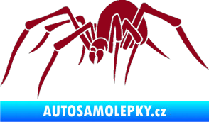 Samolepka Pavouk 002  levá bordó vínová