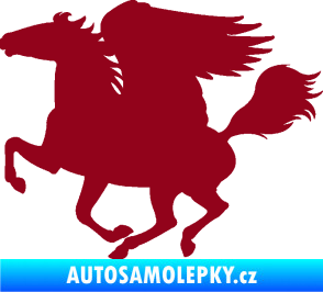 Samolepka Pegas 001 levá okřídlený kůň bordó vínová