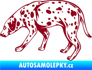 Samolepka Pes 001 levá Dalmatin bordó vínová