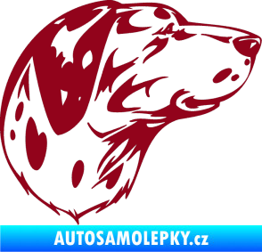 Samolepka Pes 002 pravá Dalmatin bordó vínová