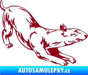 Samolepka Pes 009 pravá bordó vínová