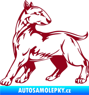 Samolepka Pes 011 levá bordó vínová
