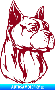 Samolepka Pes 017 pravá bordó vínová