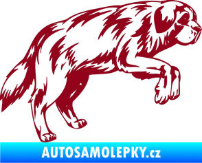 Samolepka Pes 034 pravá bordó vínová