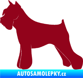 Samolepka Pes 091 levá Knírač bordó vínová