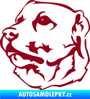 Samolepka Pes 104 levá Labrador bordó vínová