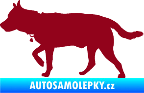 Samolepka Pes 121 levá německý ovčák bordó vínová