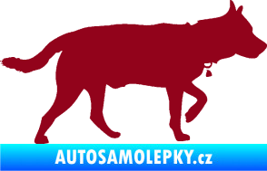 Samolepka Pes 121 pravá německý ovčák bordó vínová