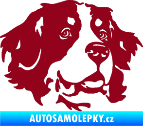 Samolepka Pes 131 pravá bernský salašnický pes bordó vínová