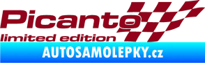 Samolepka Picanto limited edition pravá bordó vínová