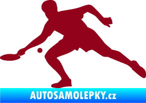 Samolepka Ping pong 001 levá bordó vínová
