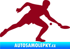 Samolepka Ping pong 001 pravá bordó vínová