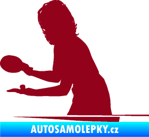 Samolepka Ping pong 005 levá bordó vínová