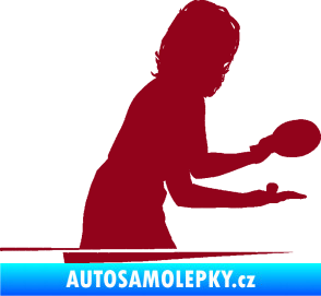 Samolepka Ping pong 005 pravá bordó vínová