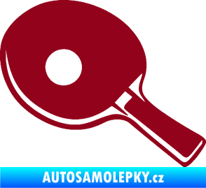 Samolepka Ping pong pálka levá bordó vínová