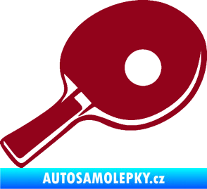 Samolepka Ping pong pálka pravá bordó vínová