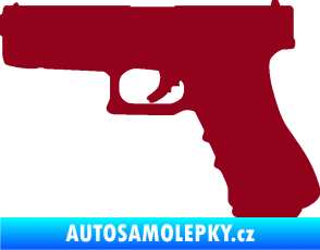Samolepka Pistole 001 levá bordó vínová