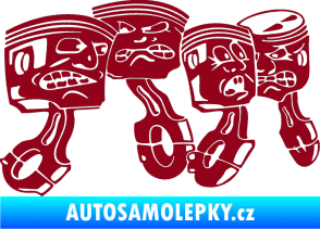 Samolepka Písty pravá bordó vínová