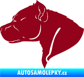 Samolepka Pitbull 004 levá bordó vínová