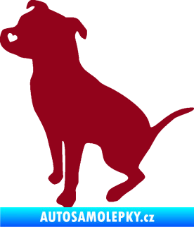 Samolepka Pitbull 005 levá bordó vínová
