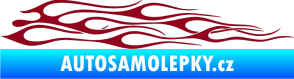 Samolepka Plameny 003 bordó vínová