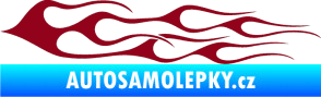 Samolepka Plameny 028 bordó vínová